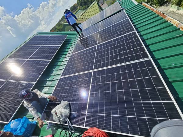 CST Energy's 6KW solar array installed in Manila, Philippines-harnessing tropical sunshine for sustainable power